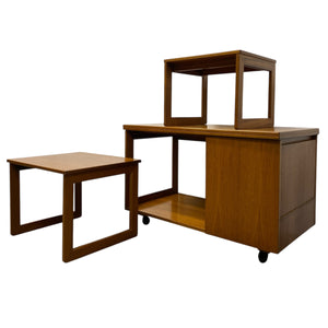 Drinks Trolley & Two Side Tables on a white background