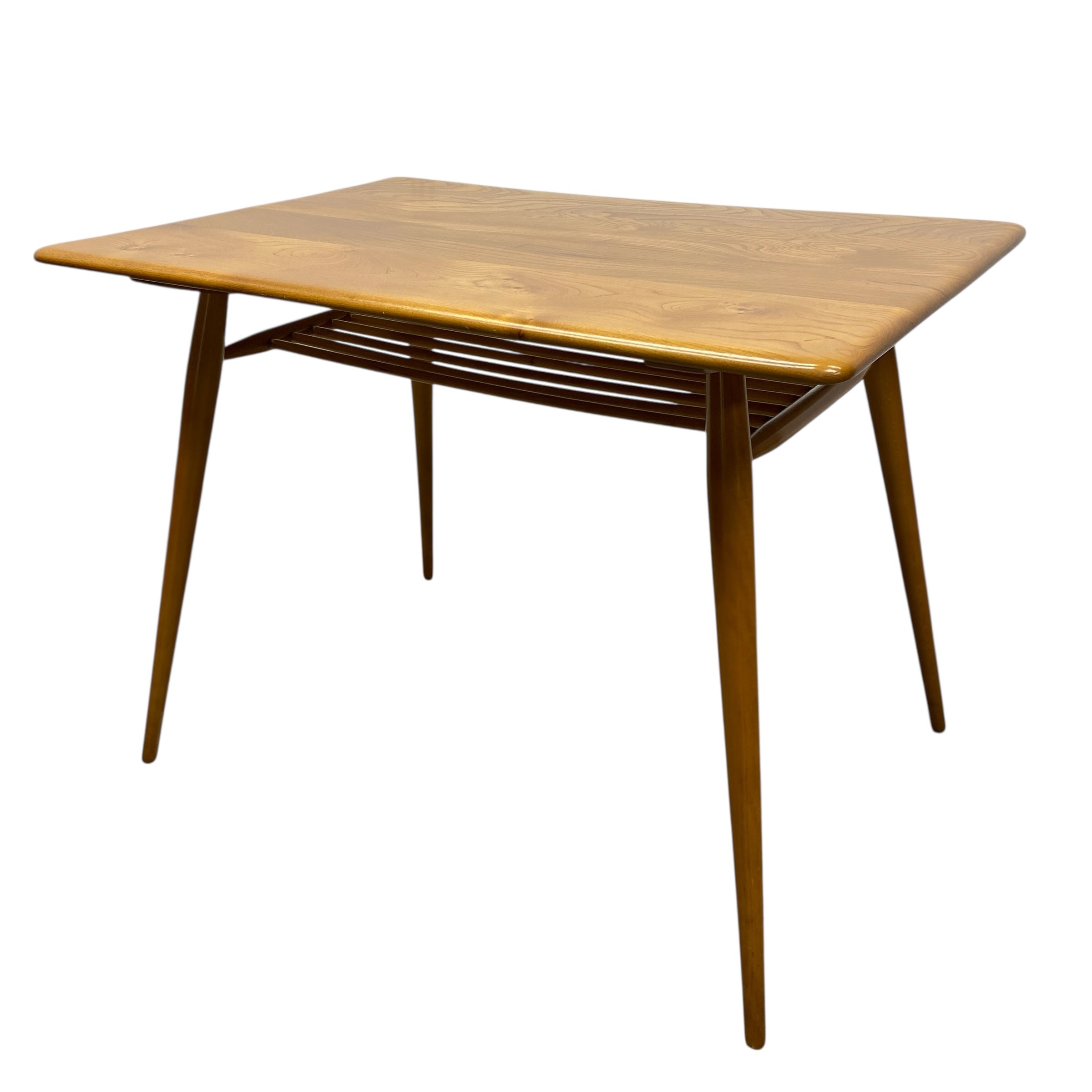 Wooden table with a white background