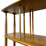 Load image into Gallery viewer, Wooden shelf with curved design on a white background
