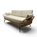 Load image into Gallery viewer, ercol daybed sofa in white ribbed fabric
