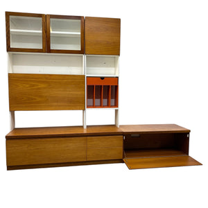 TEAK & MELAMINE WALL UNIT