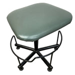 Load image into Gallery viewer, Green stool with black metal frame on a white background
