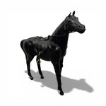 Load image into Gallery viewer, Black horse statue on a white background
