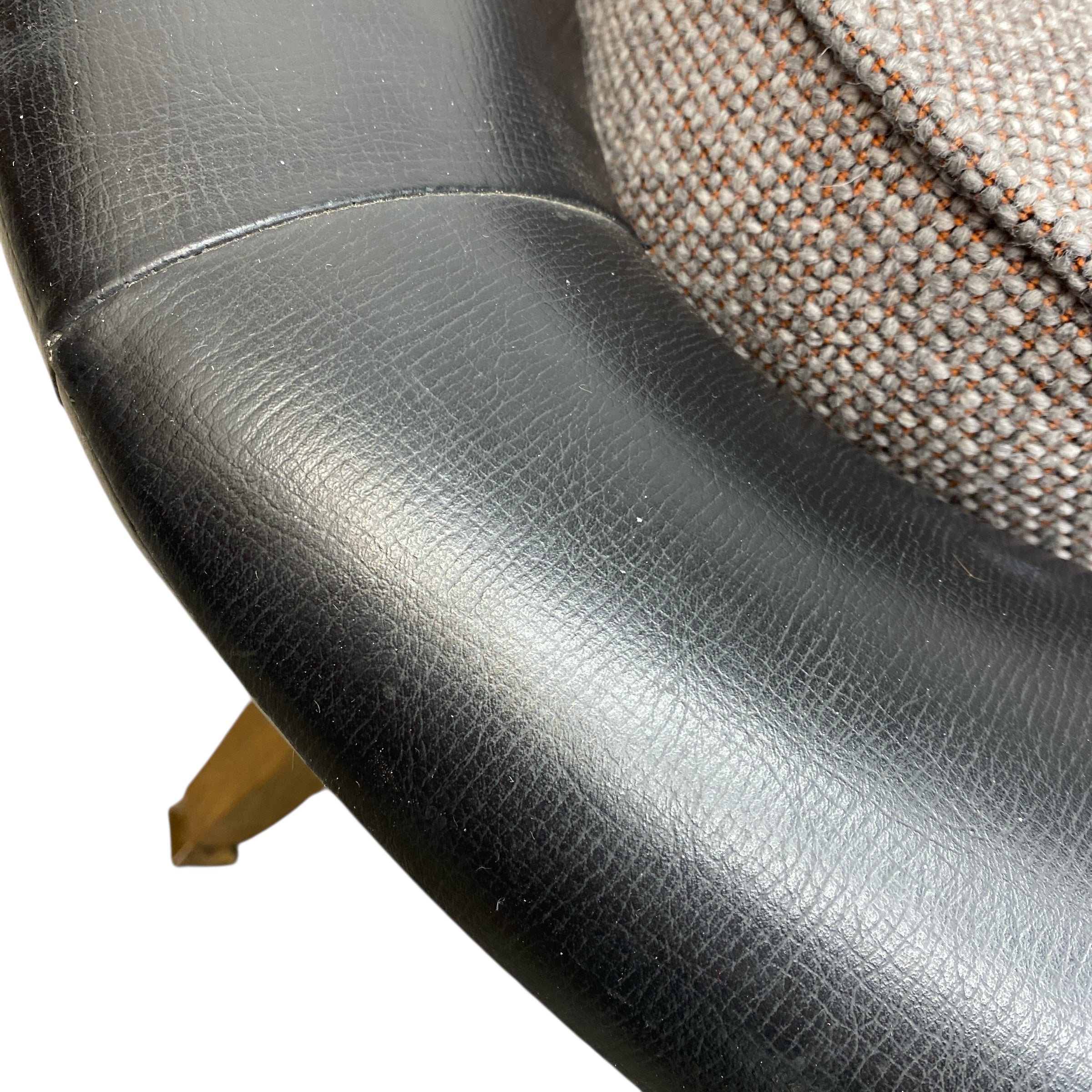 vinyl chair close up