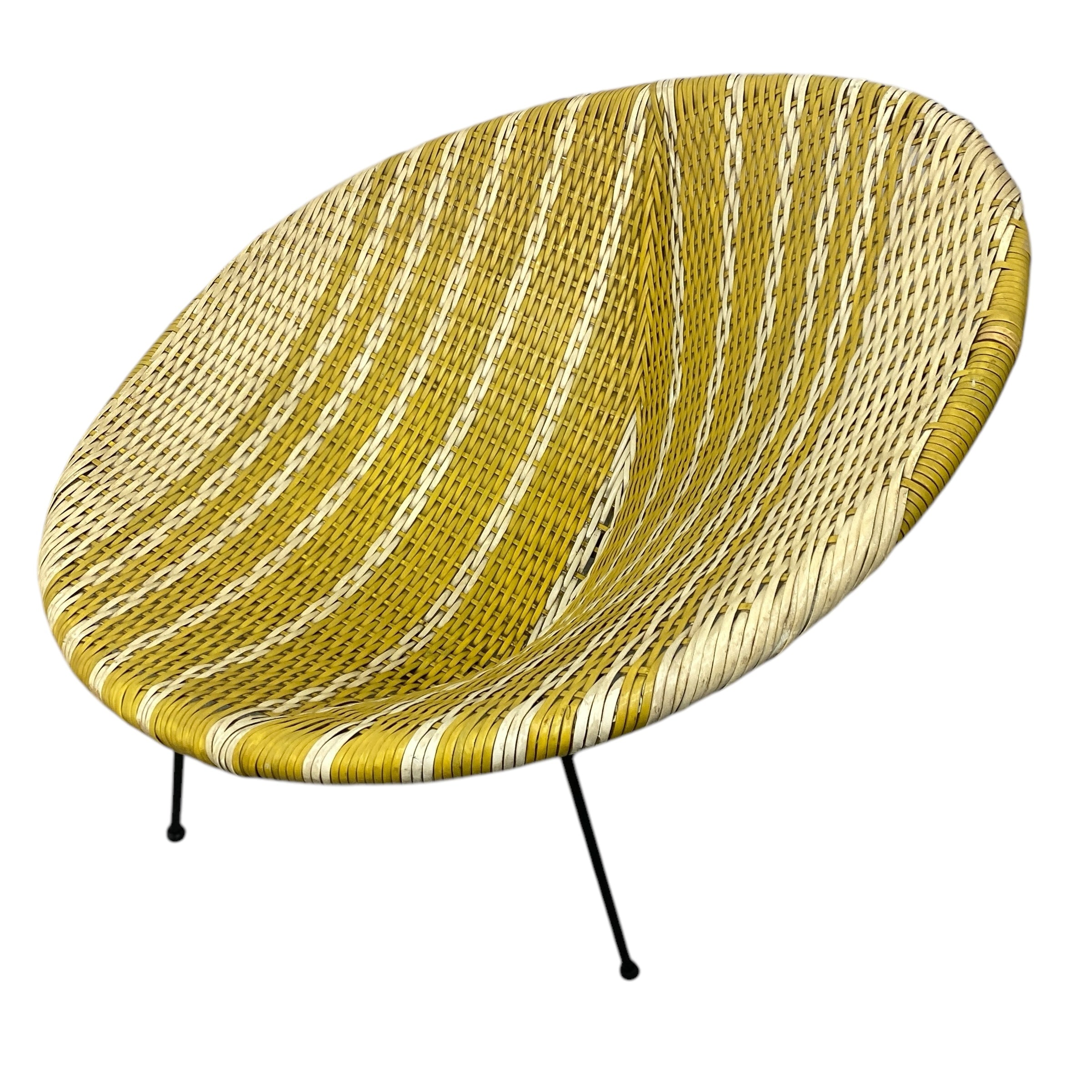 Midcentury Atomic Satellite Chair Striped