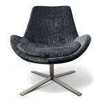 Load image into Gallery viewer, grey velvet swivel chair

