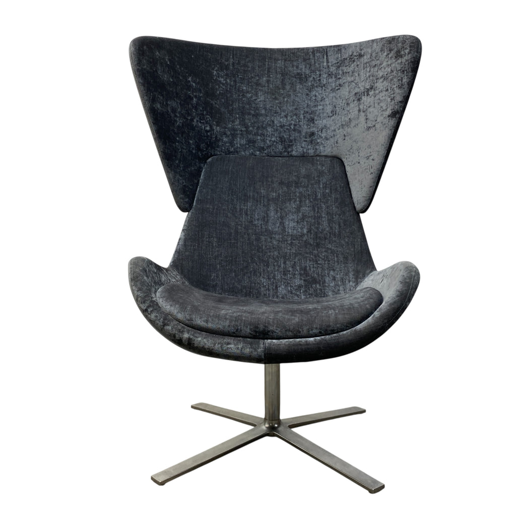 Orangebox ‘Avi’ Lounge Chair Grey Velvet