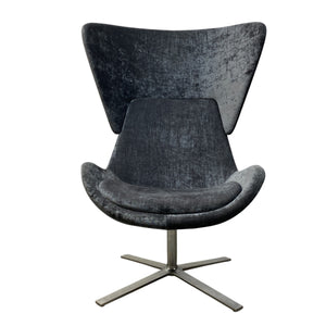 Orangebox ‘Avi’ Lounge Chair Grey Velvet