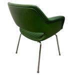 Load image into Gallery viewer, Green chair with metal legs on a white background
