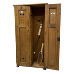 Load image into Gallery viewer, INSIDE Pitch Pine Vintage Cupboard School Games Storage
