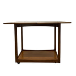 Load image into Gallery viewer, Wooden table with a shelf on a white background
