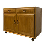 Load image into Gallery viewer, Wooden cabinet with two doors and two drawers on a white background
