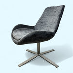 Load image into Gallery viewer, grey velvet office chair
