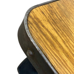 Load image into Gallery viewer, Close-up of a wooden surface with metal trim on a white background
