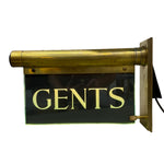 Load image into Gallery viewer, gents sign brass glass
