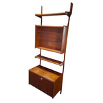 Load image into Gallery viewer, Wooden bookshelf with multiple shelves on a white background
