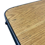 Load image into Gallery viewer, Close-up of a wooden surface with a blue metal frame on a white background
