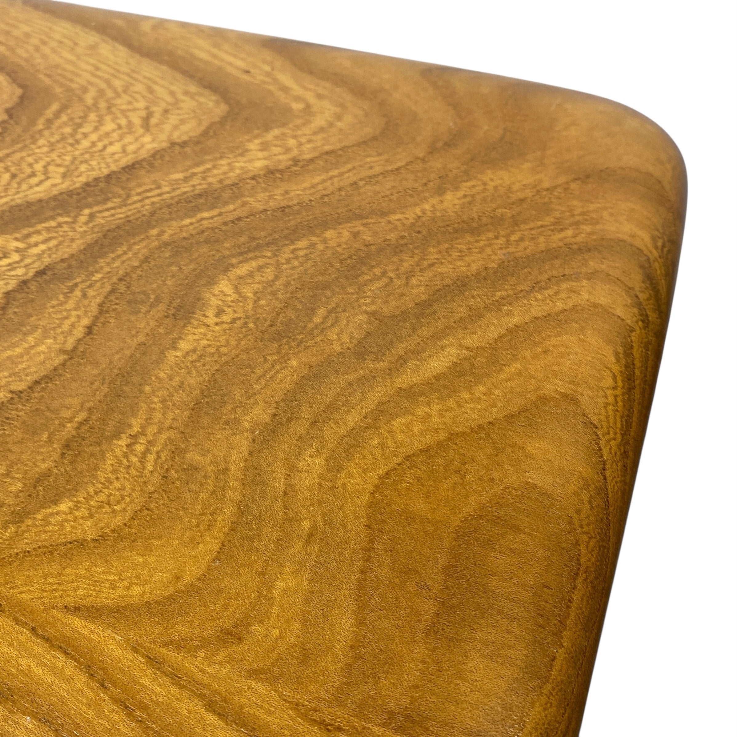 Close-up of a wooden surface with a wavy pattern