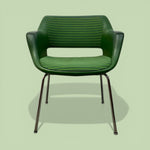 Load image into Gallery viewer, Green chair with a striped pattern on a light green background
