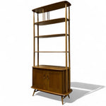 Load image into Gallery viewer, Wooden bookshelf with multiple shelves on a white background
