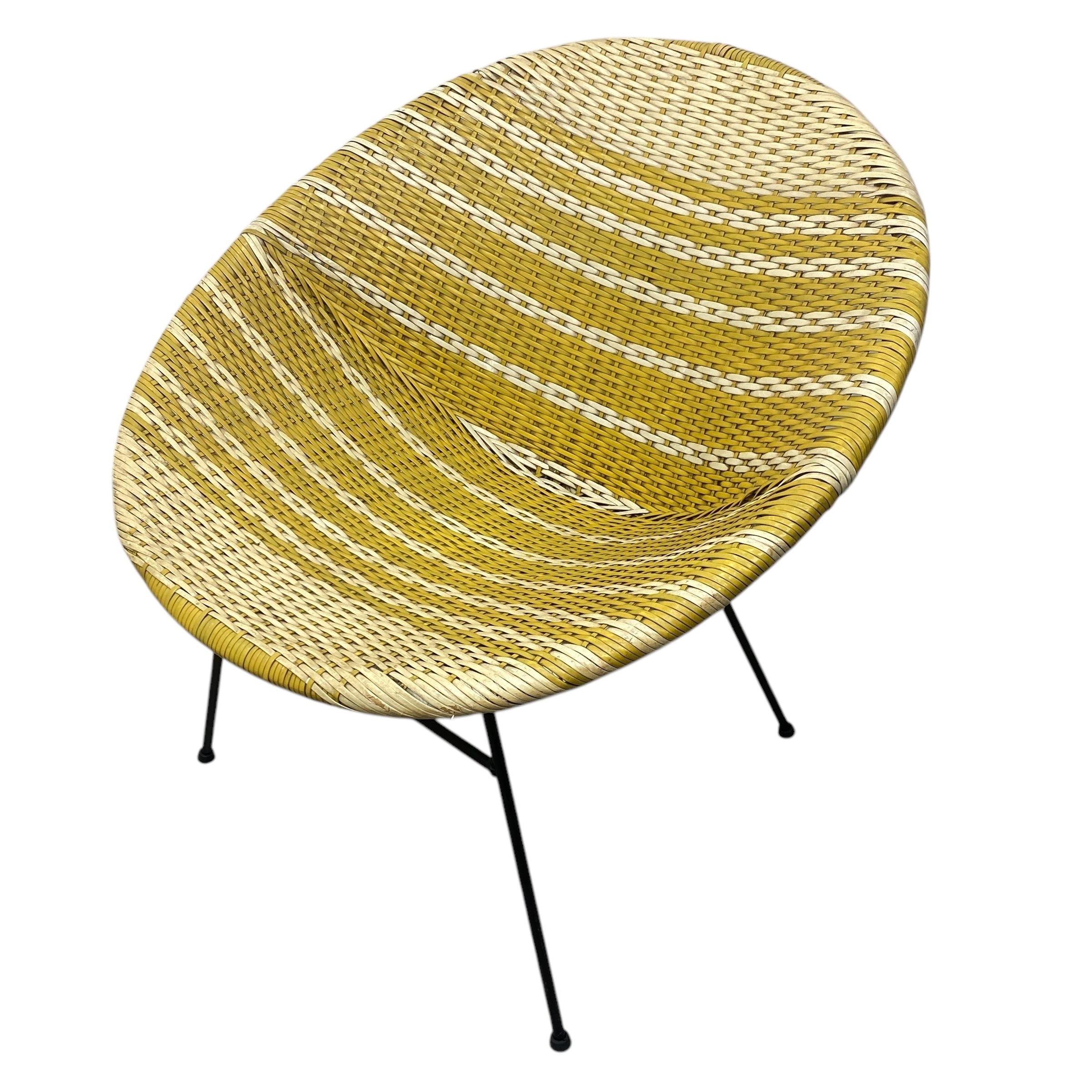 Midcentury Atomic Satellite Chair Striped