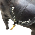 Load image into Gallery viewer, Black leather product with 'Black Toffee' label on a white background
