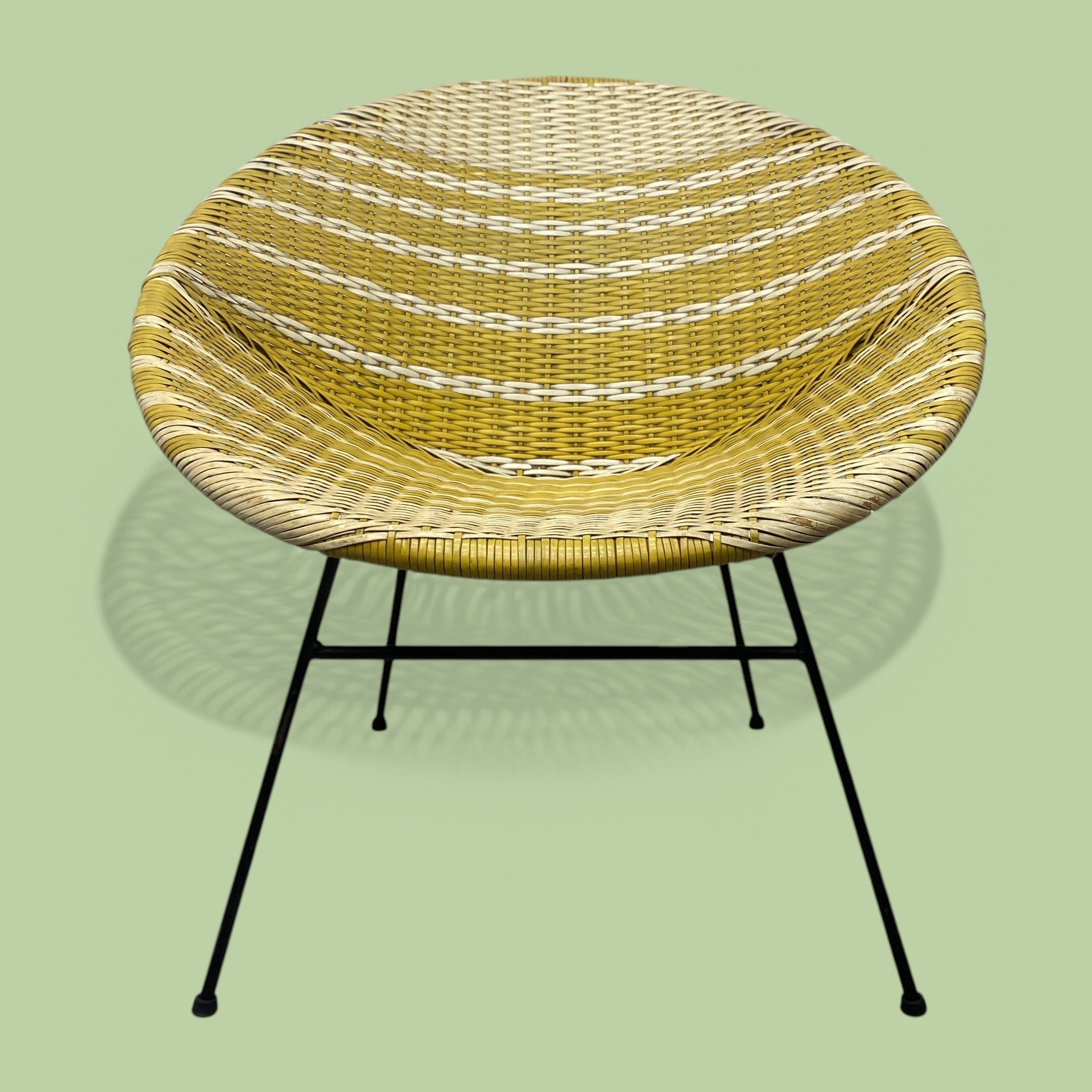 Midcentury Atomic Satellite Chair Striped