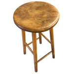 Load image into Gallery viewer, Wooden stool with a round seat on a white background
