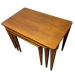 Load image into Gallery viewer, three nesting tables in teak
