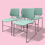Load image into Gallery viewer, Green Matrix Chair by T. Tolleson for Krueger 1970s Set Of Four
