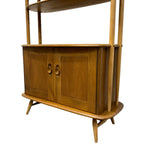 Load image into Gallery viewer, Wooden shelf with cabinets on a white background
