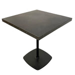 Load image into Gallery viewer, Square black table with a dark brown top on a white background
