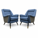 Load image into Gallery viewer, TWO MIDCENTURY CHAIRS IN BLUE
