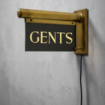 Load image into Gallery viewer, Vintage-style 'GENTS' sign on a gray wall

