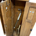 Load image into Gallery viewer, HOCKEY STIX Pitch Pine Vintage Cupboard School Games Storage
