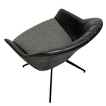 Load image into Gallery viewer, Grey Seating Contemporary Dining Chair Desk Chair Black Vinyl
