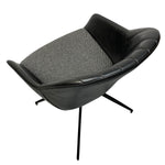 Load image into Gallery viewer, Grey Seating Contemporary Dining Chair Desk Chair Black Vinyl
