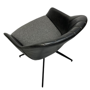 Grey Seating Contemporary Dining Chair Desk Chair Black Vinyl