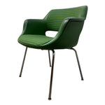 Load image into Gallery viewer, Green chair with a modern design on a white background
