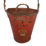 Load image into Gallery viewer, Red fire sand pail with a handle on a white background
