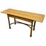 Load image into Gallery viewer, console with two drawers and bentwood stretcher
