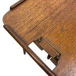 Load image into Gallery viewer, Wooden side table with a metal handle on a white background
