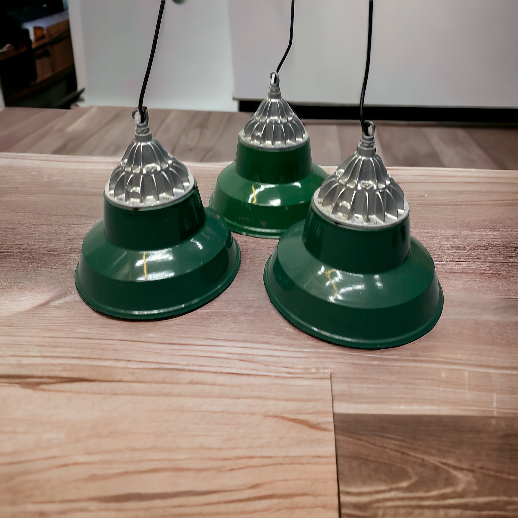 Industrial Pendant Light Walsall MOD XL Enamel Green