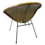 Load image into Gallery viewer, back of Midcentury Atomic Satellite Chair Striped
