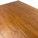 Load image into Gallery viewer, close up teak dining table 
