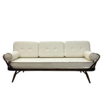 Load image into Gallery viewer, FRONT OF THREE SEATER BOUCLE SOFA
