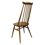 Load image into Gallery viewer, Wooden chair with spindle back design on a white background
