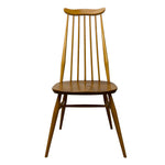 Load image into Gallery viewer, Wooden chair with spindle back design on a white background

