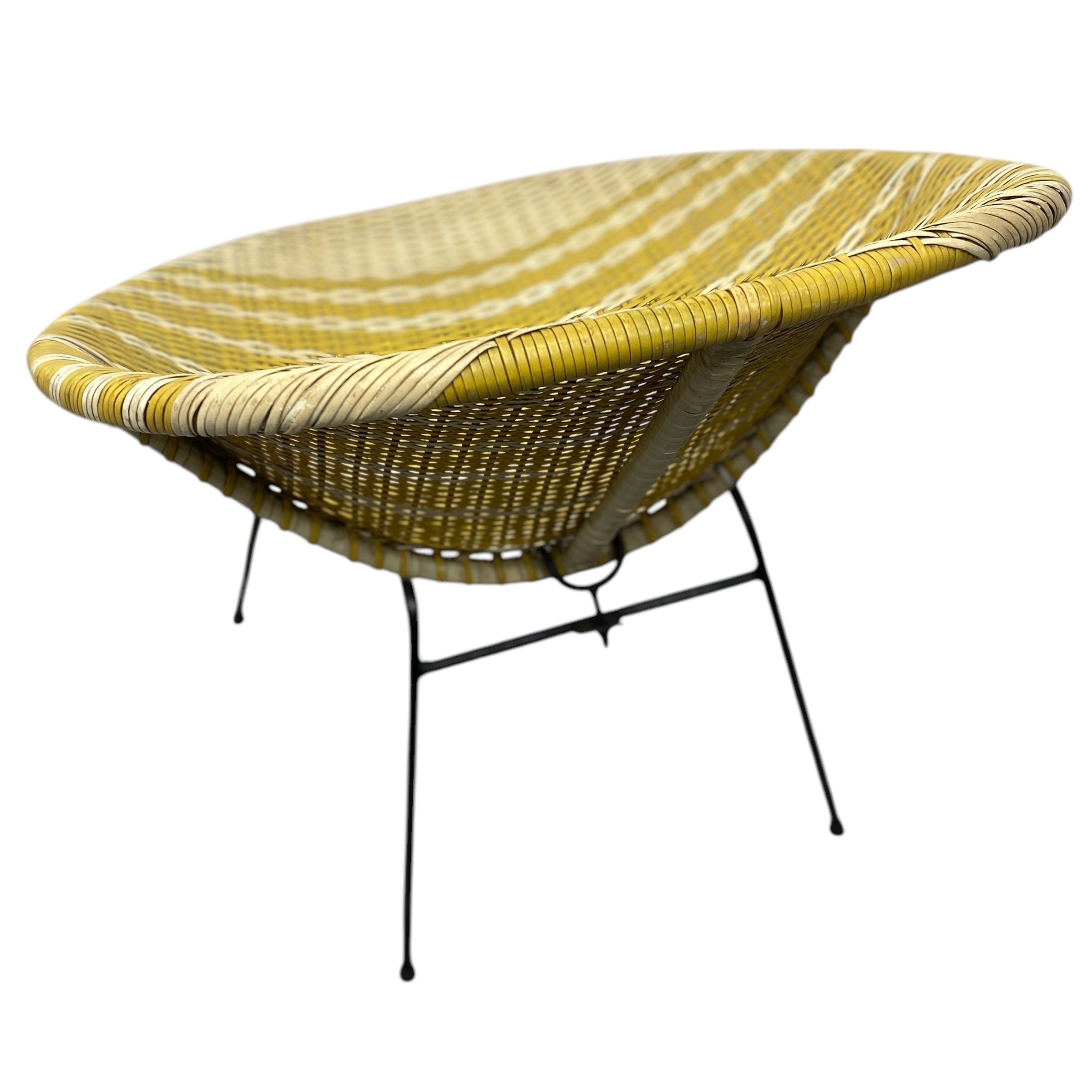 steel legs Midcentury Atomic Satellite Chair Striped