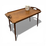 Load image into Gallery viewer, Wooden serving tray with cup on a white background
